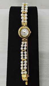 MIKIMOTO/ミキモト　JAL　オリジナルパールブレスレットウォッチ　レディース　腕時計　限定品　レア　ヴィンテージ　中古　ジャンク