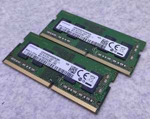 ノートパソコン用 SODIMM DDR4 PC4-19200 2400MHz 4GBx2　合計８GBセット Samsung