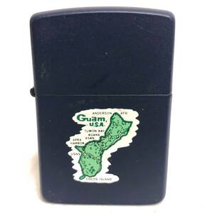 Zippo / Guam,U.S.A. / ジッポー / グアム島 / 紺色 / オイルライター / 喫煙具 / 1986年製 / 火花未確認 / 現状品