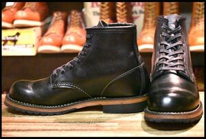 [6D beautiful goods 19 year ] Red Wing 9414 Beck man black black feather Stone plain tu braided up boots redwing HOPESMORE