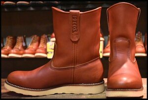 【9E 良品 09年】レッドウィング 8866 ペコス 赤茶 オロラセット クッションソール プルオン ブーツ redwing pecos HOPESMORE