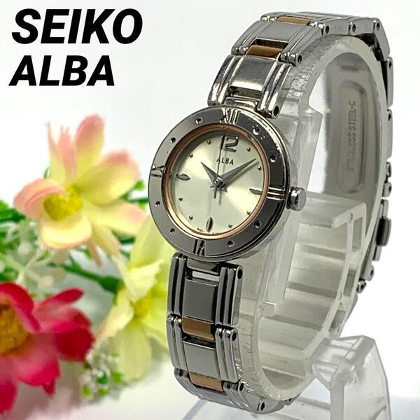 455 SEIKO ALBA セイコー アルバ レディース 腕時計 新品電池交換済 クオーツ式 人気 希少 ビンテージ レトロ アンティーク