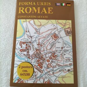 古代都市ローマの地図 Forma Urbis Romae 地図と史跡解説ポスター