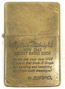 ZIPPO ジッポー USA Captain Midnights NEW1942 オイルライター 火花確認OK 中古品 ジャンク品