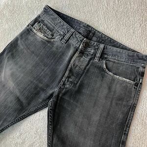 ●【人気のSAFADO】DIESEL ディーゼル サファド ヴィンテージ加工 ブラックデニムパンツ/ジーンズ/W30/メンズ/86cm 