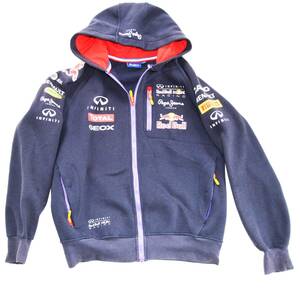 ◆中古 pepe jeans ペペジーンズ RED BULL F1 スポンサープリント スウェット パーカー M 紺 レッドブル レーシング