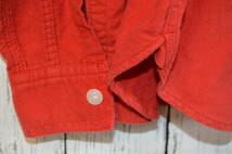 ◆ TENDERLOIN テンダーロイン フランネル コットンフラノ ヴィンテージ ディテールシャツ チンスト マチ付き SMALL 赤 _画像7