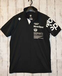 ◆ DESCENTE デサント Move Sport ムーブスポーツ ポロシャツ タフTポロ DAT-5503 黒 Lサイズ ポリエステル100