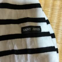 フランス製 SAINT JAMES ボーダー ロンTシャツ 白x黒 レア セントジェームス バスクシャツ_画像2