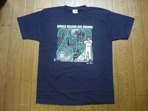 新品タグ付　イチロー　258安打達成記念　半袖　Tシャツ　2004　MLB　メジャーリーグ　マリナーズ　サイズM