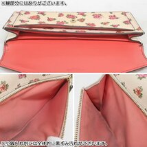 ★OC14■ [送料無料/中古品] コーチ COACH ソフト ウォレット ウィズ ローズ プリント 二つ折り 長財布 67169 ベージュ_画像7