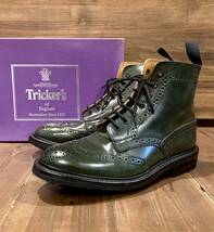 特注 未使用 TRICKER’S トリッカーズ カントリー イタリアンタンナー コミペル社 COMIPEL TUNDRA CORDOVAN コードバン ブーツ メンズ 8_画像1