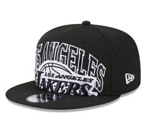 NBA ロサンゼルス・レイカーズ ★ New Era 黒 フラット キャップ A