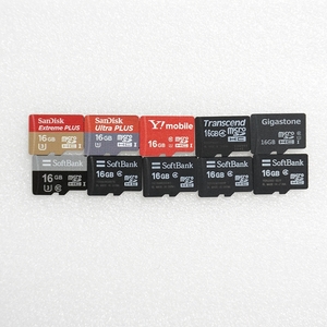 ■ microSDHC 16GB ■ まとめて 10枚セット / 動作品 フォーマット済 ジャンク 扱い microsd SanDisk 他 S02101