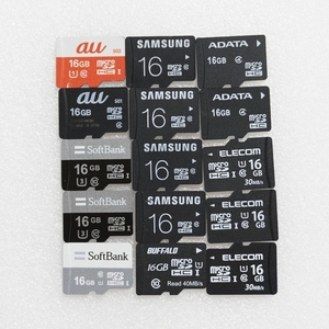 ■ microSDHC 16GB ■ まとめて 15枚セット / 動作品 フォーマット済 ジャンク 扱い microsd SanDisk 他 S02102