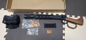 DOUBLE BELL ウィンチェスター M1894 ランダル M-LOK ライブカート式 CO2 レバーアクション リアルウッド サバゲー ロマン武器 ダブルベル