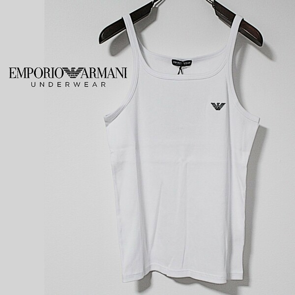 新品 Emporio Armani エンポリオアルマーニ ロゴ刺繍 タンクトップ Ｍサイズ　Ｋ3200