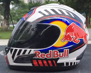 新品　バイク　オンロード　ヘルメット　レッドブルー　REDBULL　フルフェイスヘルメット　インナー丸洗い可　XLサイズ