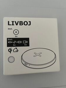 未開封新品　IKEA イケア　LIVBOJ リヴボイ　ワイヤレス充電器, ホワイトワイヤレス充電器, ホワイト