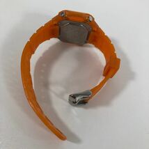 G※ adidas アディダス デジタル 腕時計 オレンジ シルバー 10-0282 ベルト 裂け目有り 傷 汚れ有り 電池切れ_画像3