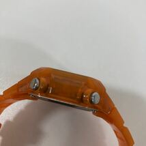 G※ adidas アディダス デジタル 腕時計 オレンジ シルバー 10-0282 ベルト 裂け目有り 傷 汚れ有り 電池切れ_画像5