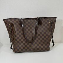 G◎ LOUIS VUITTON ルイヴィトン ダミエ ネヴァーフル MM トートバッグ ハンドバッグ ブラウン 傷汚れ有り_画像1