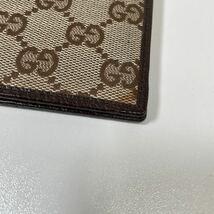 G◎ GUCCI グッチ 二つ折り財布 カードケース GGキャンバス シミ汚れ有り_画像2