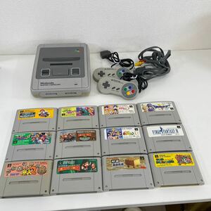 Z◎ Nintendo 任天堂 スーパーファミコン SUPER Famicom スーファミ ケーブル無し ソフト付き キズ汚れ有り 通電未確認 色褪せ ゲーム