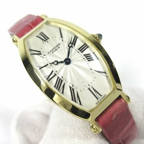 【カルティエ】最上級ライン CPCP コレクション プリヴェ カルティエ パリ トノーSM シルバー レディース 手巻 時計 K18YG無垢 A101の画像3