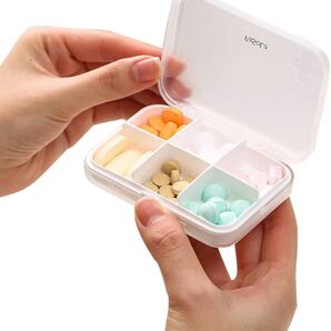 ピルケース 薬ケース 薬入れ サプリメントケース 錠剤 ケース 携帯用 収納ケース (6仕切り)