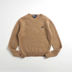 ラルフローレン　Ralph Lauren　ウール１００％　ニット　セーター　ポロベア　ブラウン　美品　メンズ