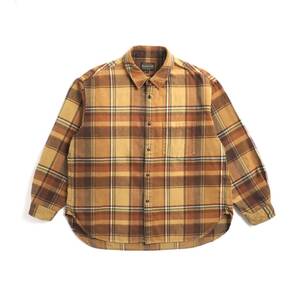 ペンドルトン　pendleton　コットン１００％　長袖シャツ　タータンチェック柄　ブラウン　美品　メンズ