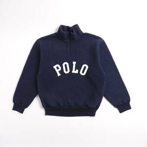 ラルフローレン　Ralph Lauren　フリース　ブルゾン　ハーフジップ　ネイビー　美品　メンズ