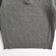 ラルフローレン　Ralph Lauren　羊毛１００％　ニット　セーター　ハーフジップ　グレー　美品　メンズ_画像3