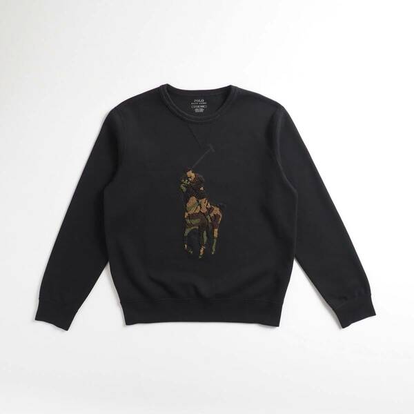 ラルフローレン　Ralph Lauren　スウェット　トレーナー　チャコールグレー　ビッグポニー　美品　メンズ