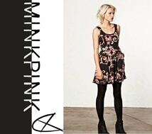 ★新品★[MINK PINK/ミンクピンク] MELODY BACK CROSS DRESS ワンピース ドレス チュニック 花柄 パーティー ノースリーブ ミニ (size L)_画像1