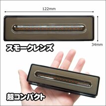 小型 ファイバー LEDテールランプ (21) スモーク 12/24V兼用 左右セット オープニングセレモニー シーケンシャルウインカー/18Б_画像3