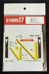 スタジオ27 タミヤフェラーリF40対応 イタリアスーパーカー選手権'93デカール TAMIYA FerrariF40 #14