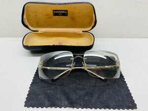 CHANEL シャネル 4092-B c.124/61 62□15 120 ココマーク ラインストーン サングラス メガネ メンズ レディース シルバー系 ケース付き