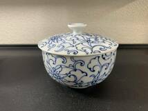 たち吉　橘吉 京唐草　お茶呑茶碗　湯呑　4客セット　茶器　蓋付き　_画像2