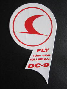 DC-9■ターキッシュ エアラインズ■TRK HAVA YOLLARI A.O.■マクドネル・ダグラス■ステッカー■1970's後半