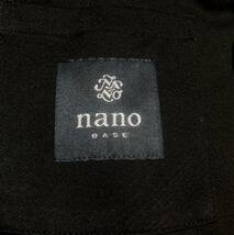 セットアップ nano universe スーツ ナノユニバース ジャケット パンツ XL サイズ 無地 スラックス テーラード 6728218010 ブラック 黒_画像7