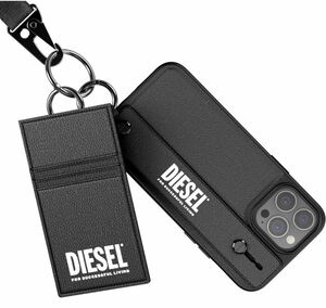 1円スタート DIESEL iPhone 13 Pro Max 6.7インチ レザー カードケース付きハンドストラップセット FW21 ディーゼル iPhone13pro Max