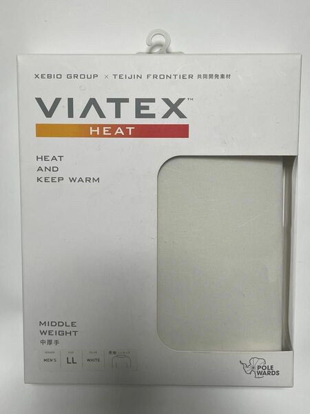 冬ゴルフに！未使用★VIATEX HEAT 長袖ハイネックシャツ　ホワイト　LL