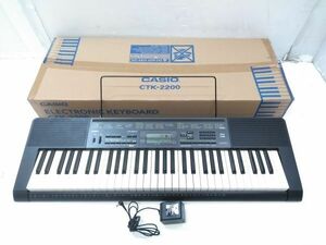 ♪CASIO カシオ CTK-2200 キーボード 61鍵 電子キーボード 楽器 電源コード/元箱付き E021613B @160♪