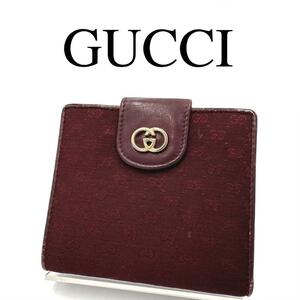 GUCCI グッチ 折り財布 インターロッキング マイクロ GG柄 オールド