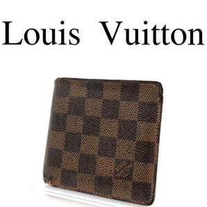 Louis Vuitton ルイヴィトン 折り財布 ダミエ ブラウン系 総柄の画像1