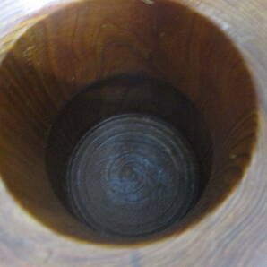 屋久杉 花器 敷板セット 検 アンティーク、コレクション 工芸品 木工芸 花瓶 壺 インテリア小物の画像8