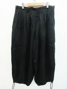 L484【ヨウジヤマモト】バルーンパンツ★Yohji Yamamoto BLACK Scandal HC-P80-223★ワイドパンツ★ブラック★サイズ 2★良品