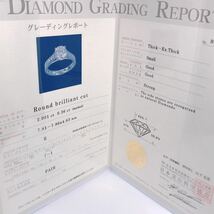 計2.361ct ソリティア エタニティ ダイヤモンドリング 2.001ct 0.36ct PT900 大粒 ダイヤ 2ct 鑑定書付き_画像10